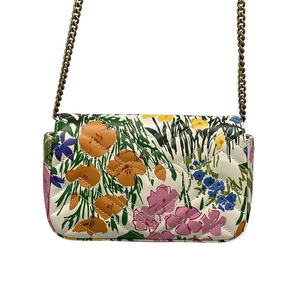 Gucci GG Marmont Quilted Super Mini Bag Shoulder Bag 476433 White Pink Multi - Picture 3 of 8